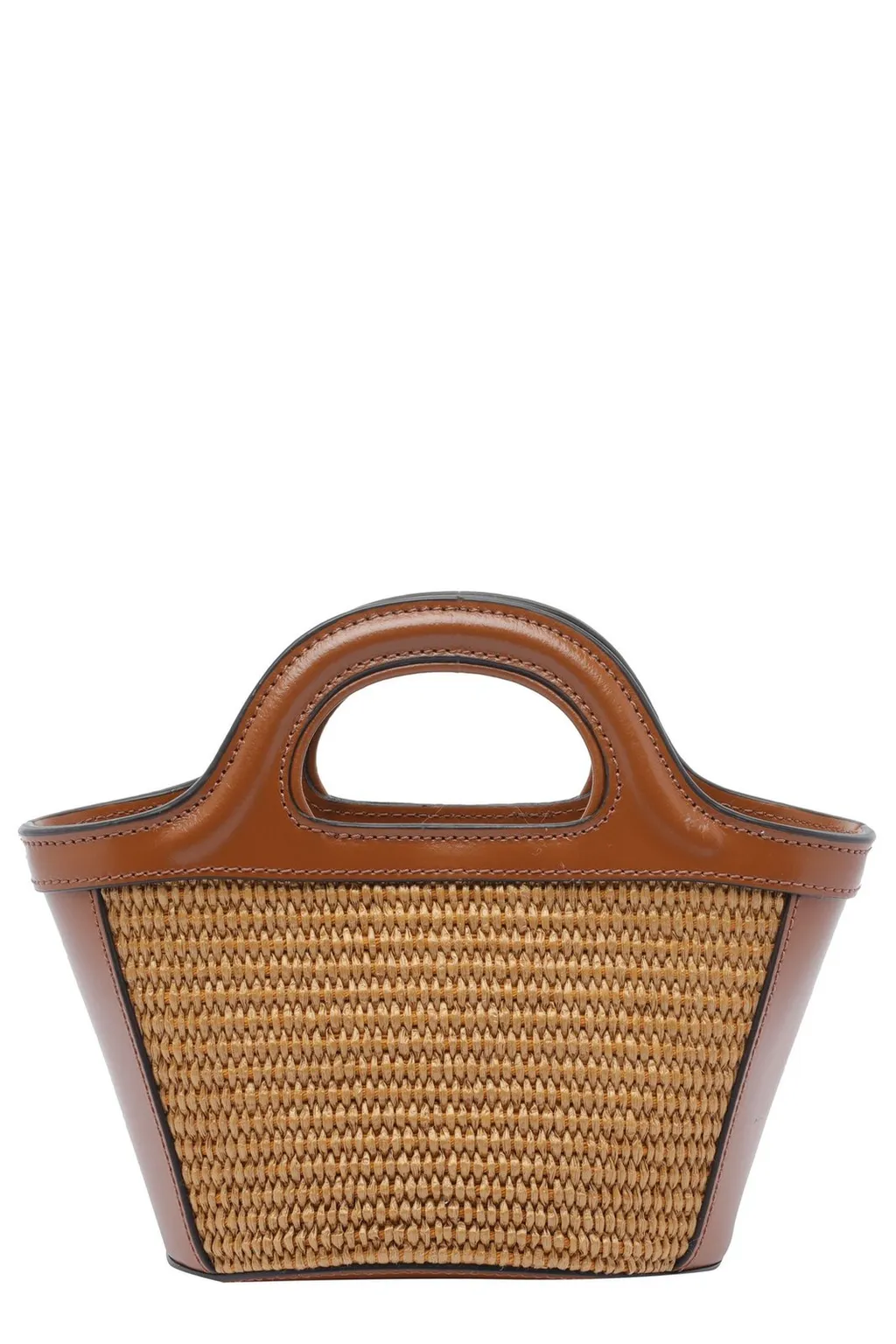 Basket Bag With Floral Embroidery