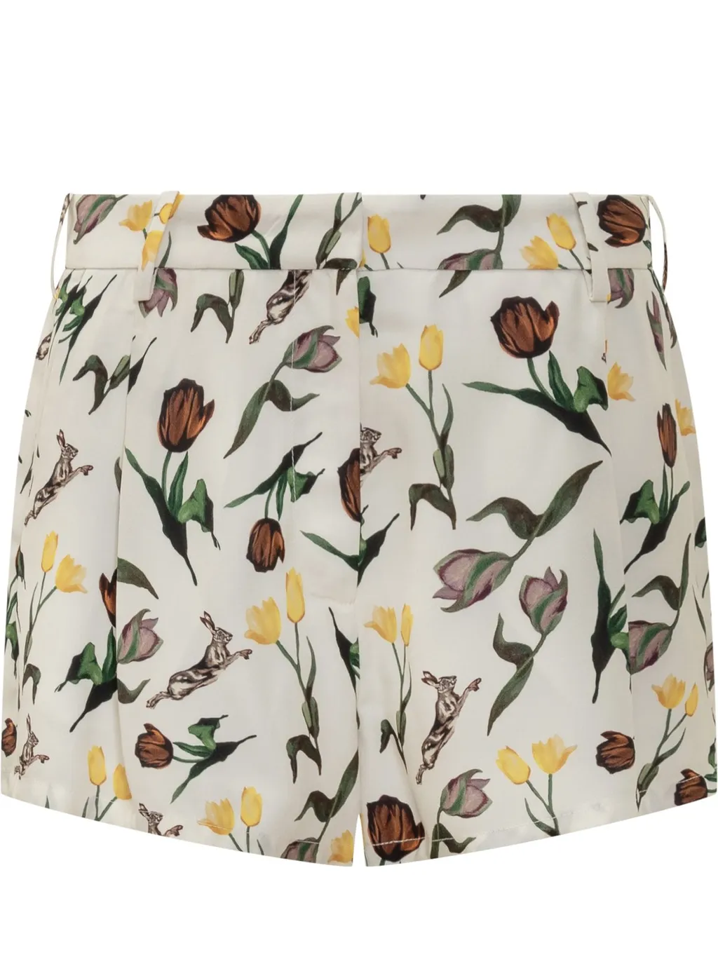 Tulip And Rabbit Print Shorts