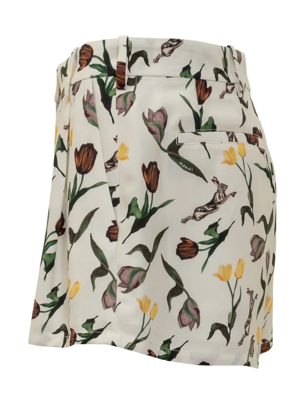 Tulip And Rabbit Print Shorts