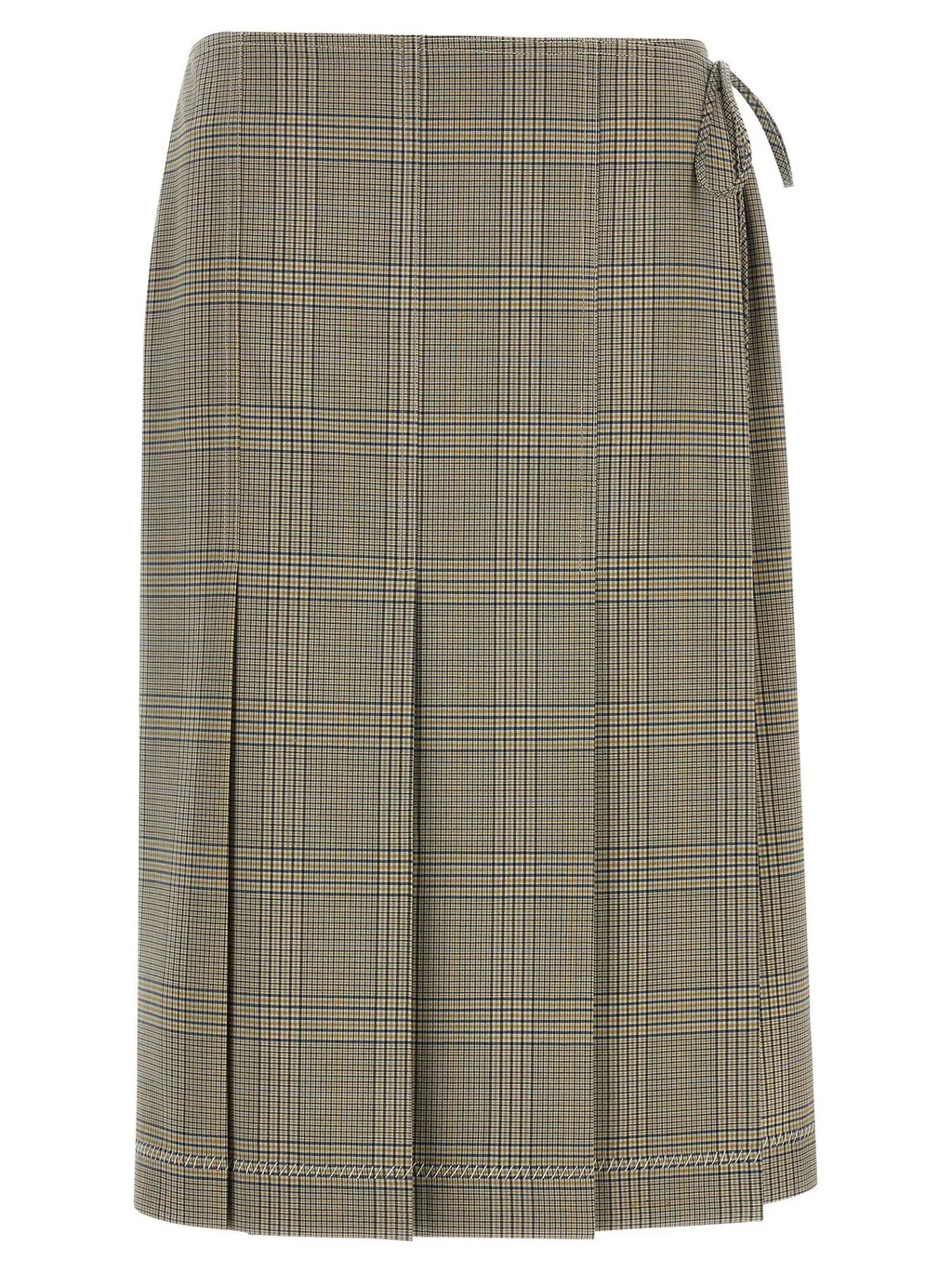 Pleated Wrap Skirt