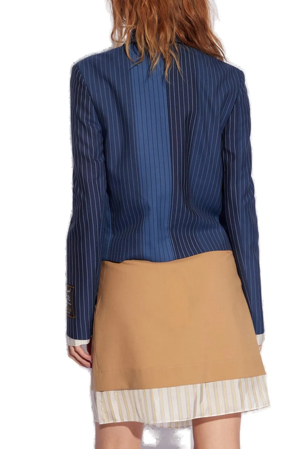 Patchwork Striped Blazer