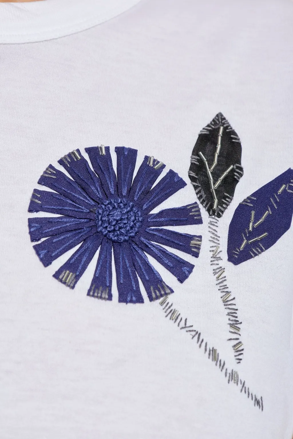 T-Shirt With Floral Embroidery