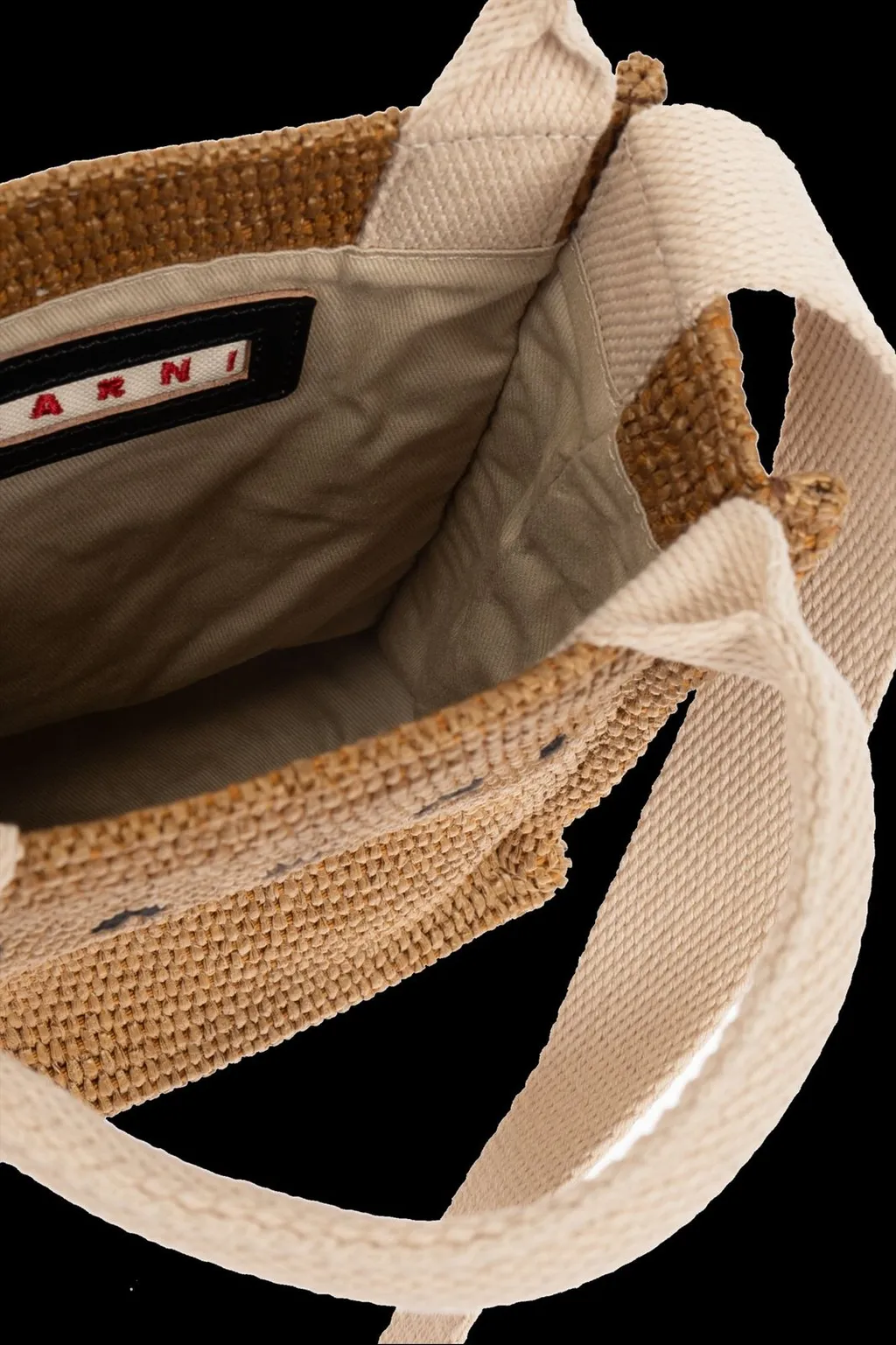 Logo Straw Tote Bag