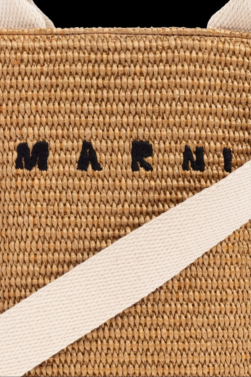 Logo Straw Tote Bag