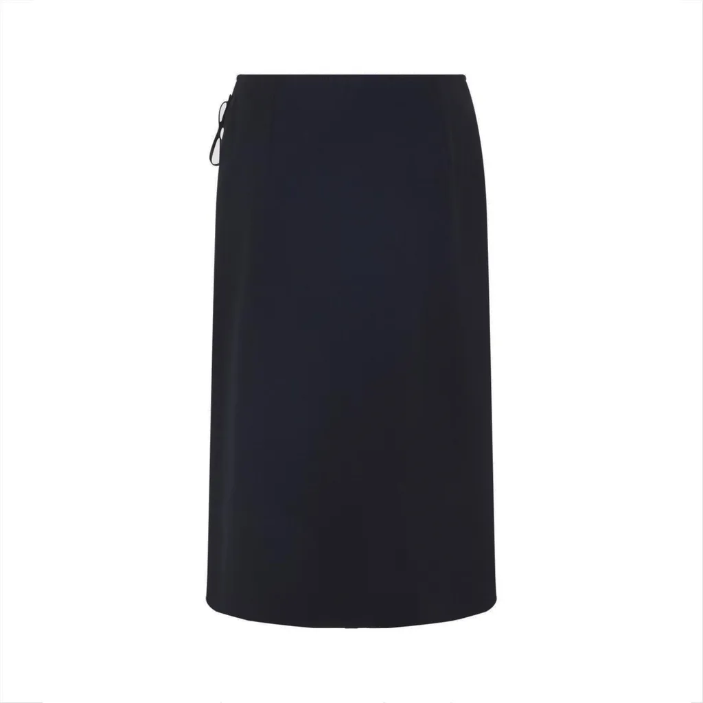 Pleated Midi Skirt With Side Stripe