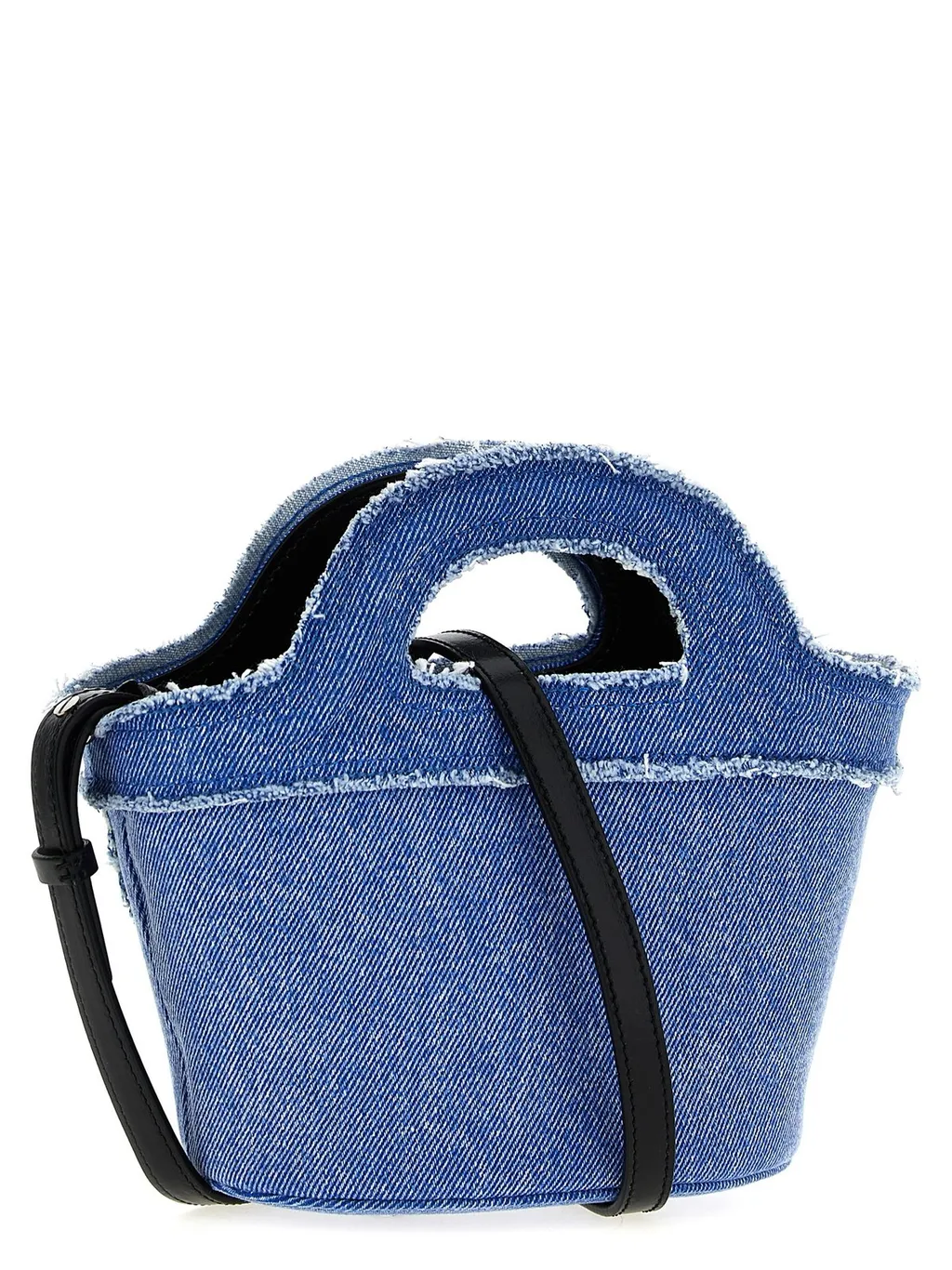 Denim Tote Bag With Graphic Print