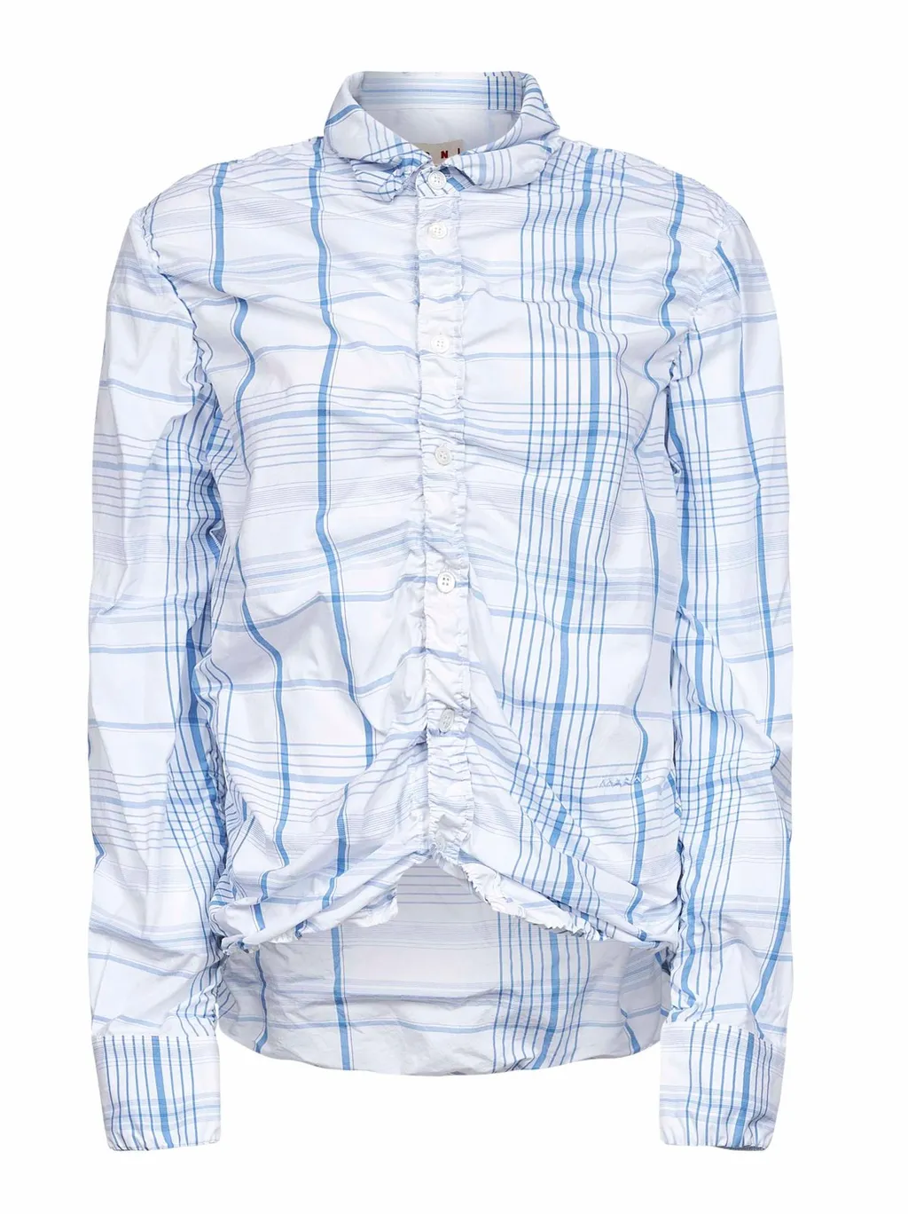 Plaid Ruched Shirt