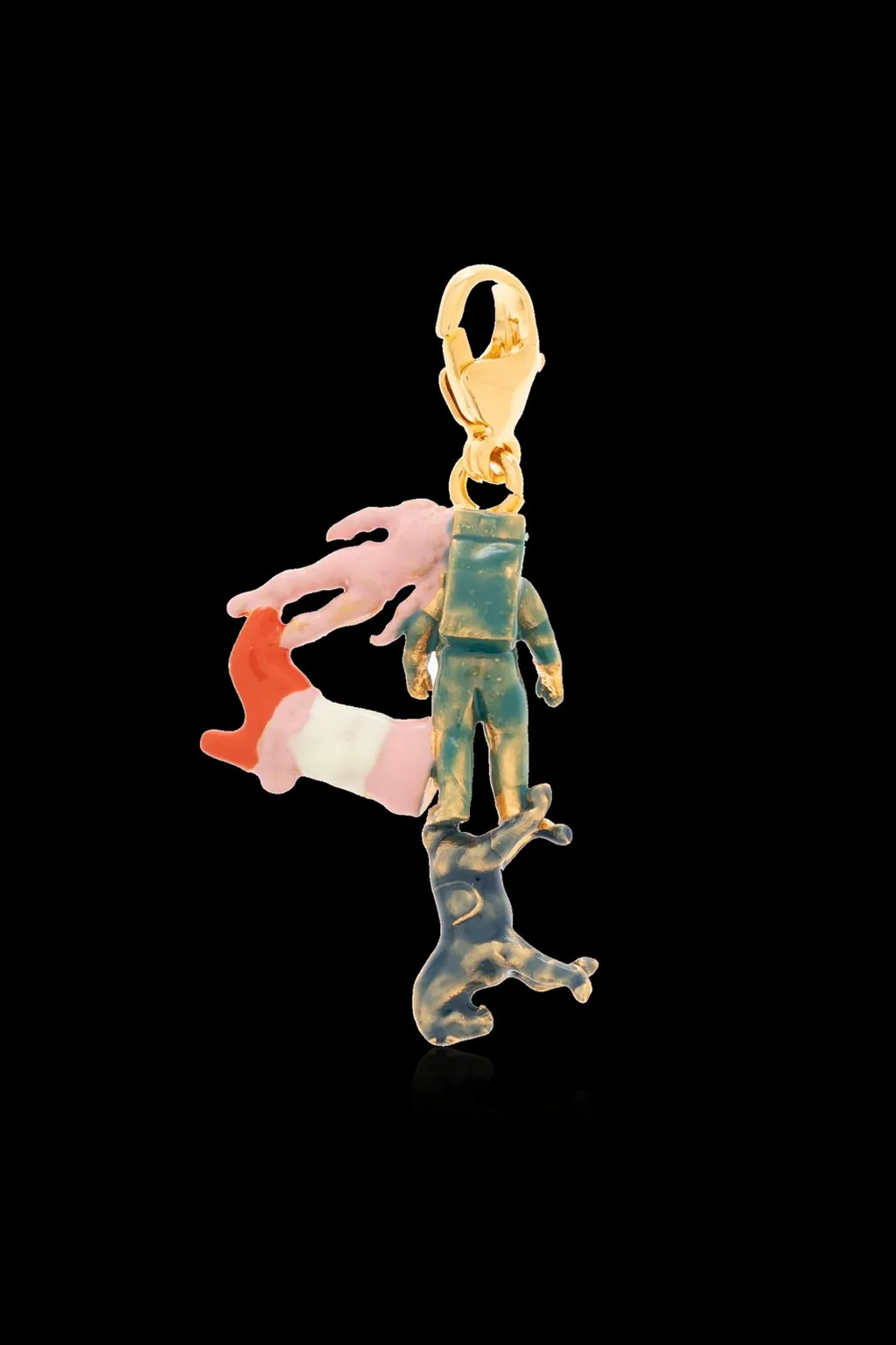 Astronaut, Dog, And Pink Figure Charm