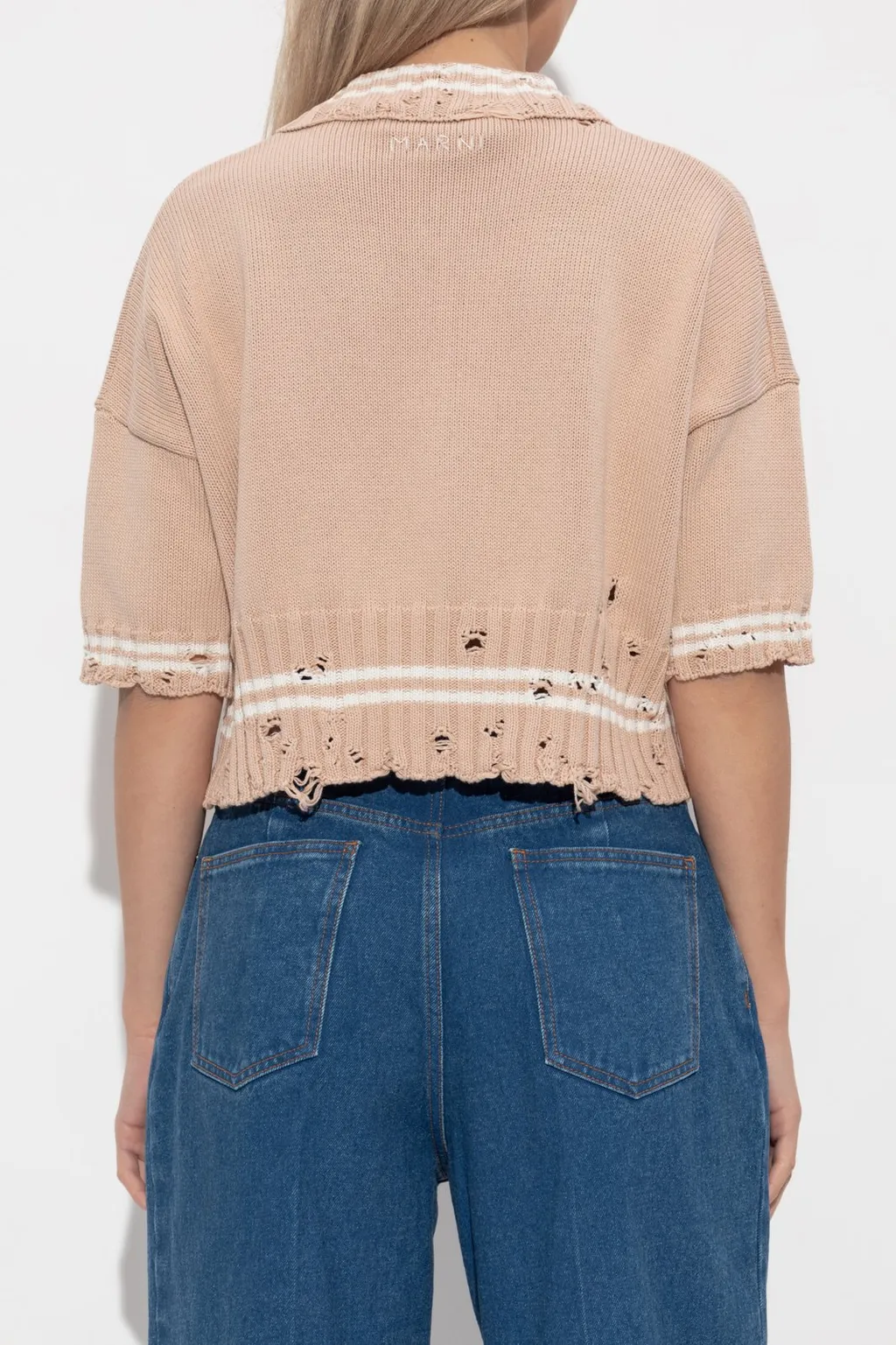 Cropped Polo Sweater