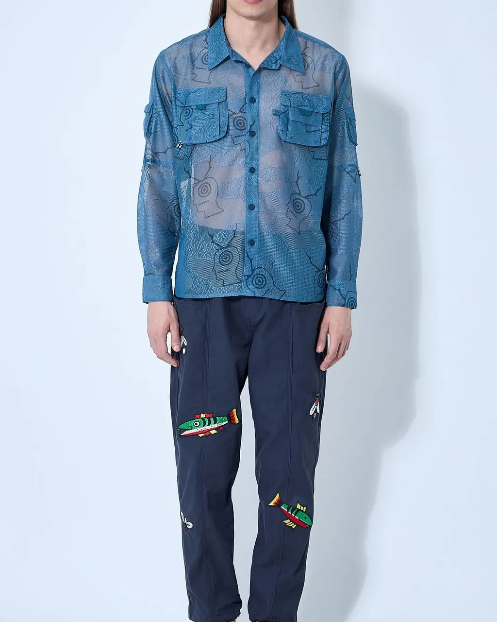Printed Mesh Shirt