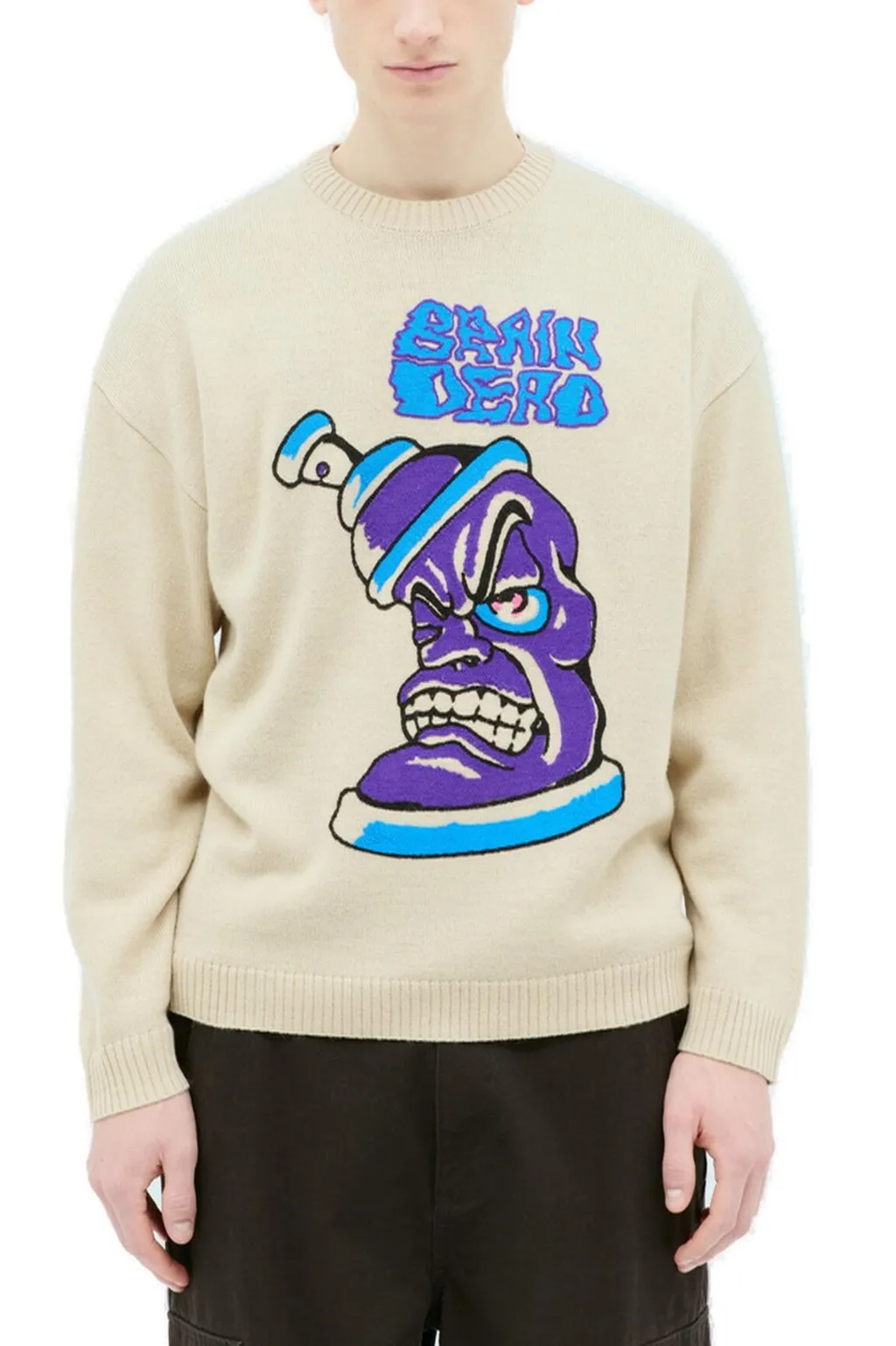 Spray Can Graphic Knit Sweater
