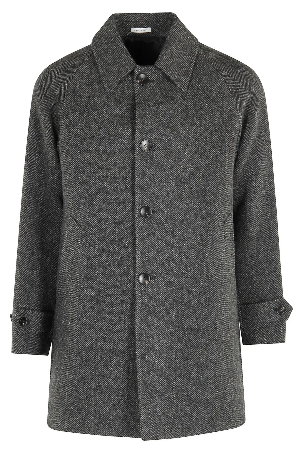 Herringbone Wool Blend Coat