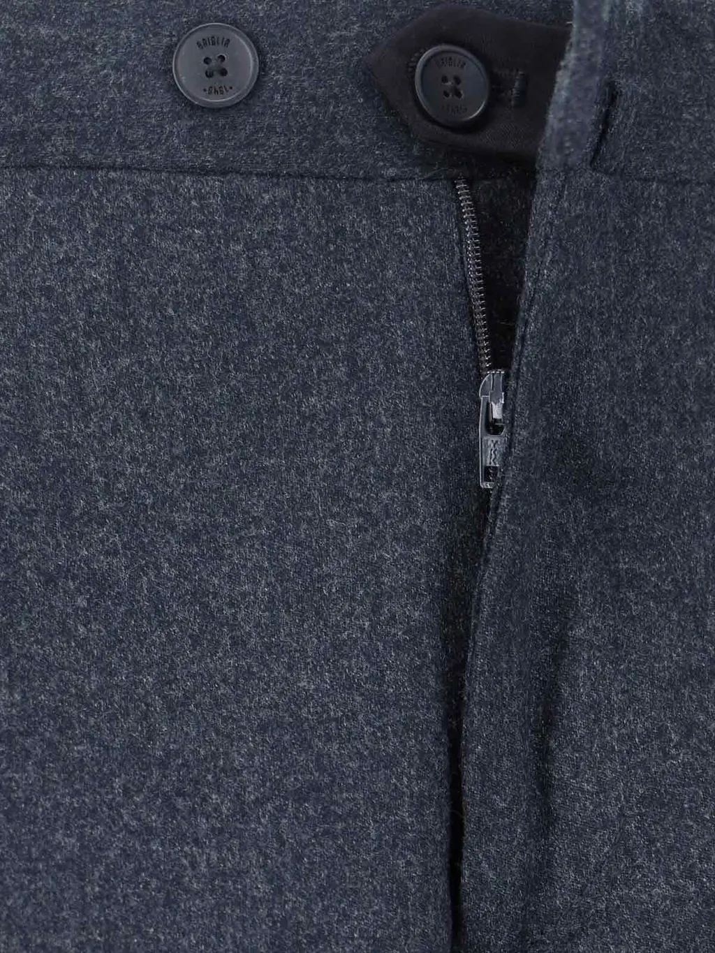 Pleated Cotton Twill Trousers