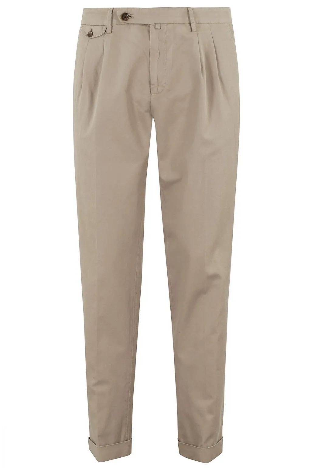 Pleated Cotton Chinos