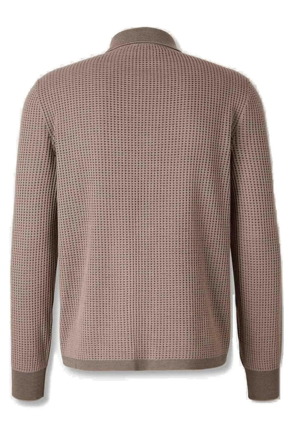 Textured Knit Button-Up Shirt