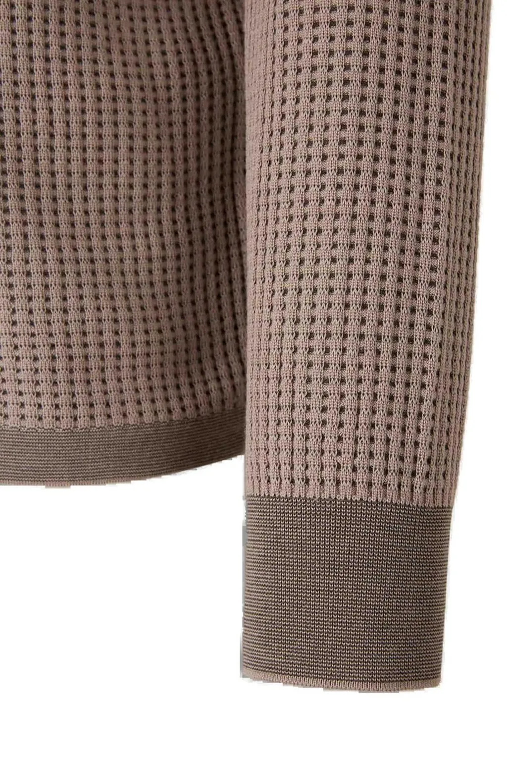 Textured Knit Button-Up Shirt