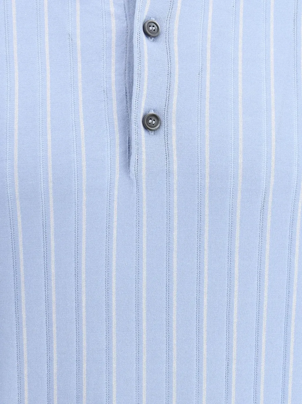 Striped Knit Polo Shirt