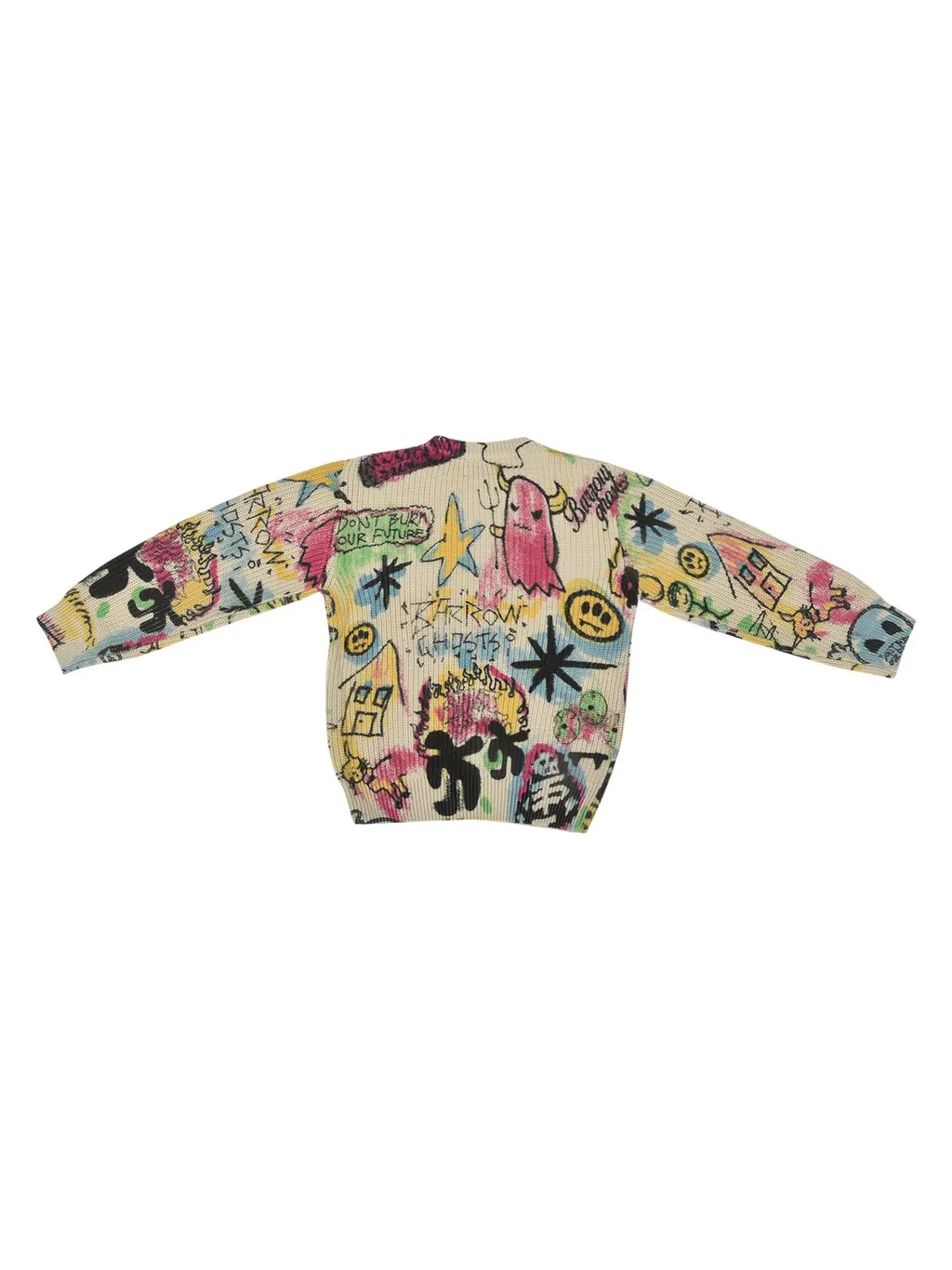 Graphic Print Knit Sweater