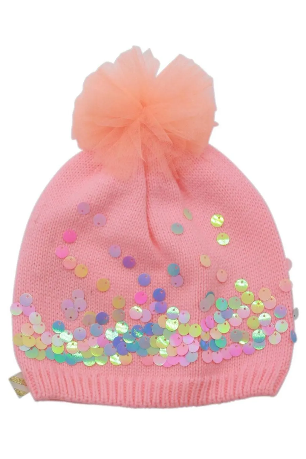 Beanie With Pom-Pom And Sequins
