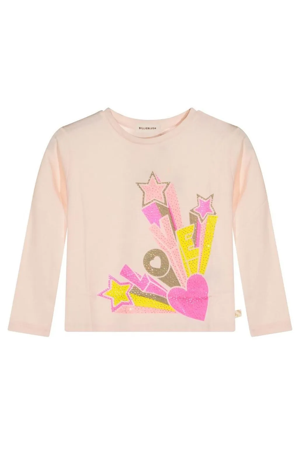 Long-Sleeved T-Shirt With Glitter Print