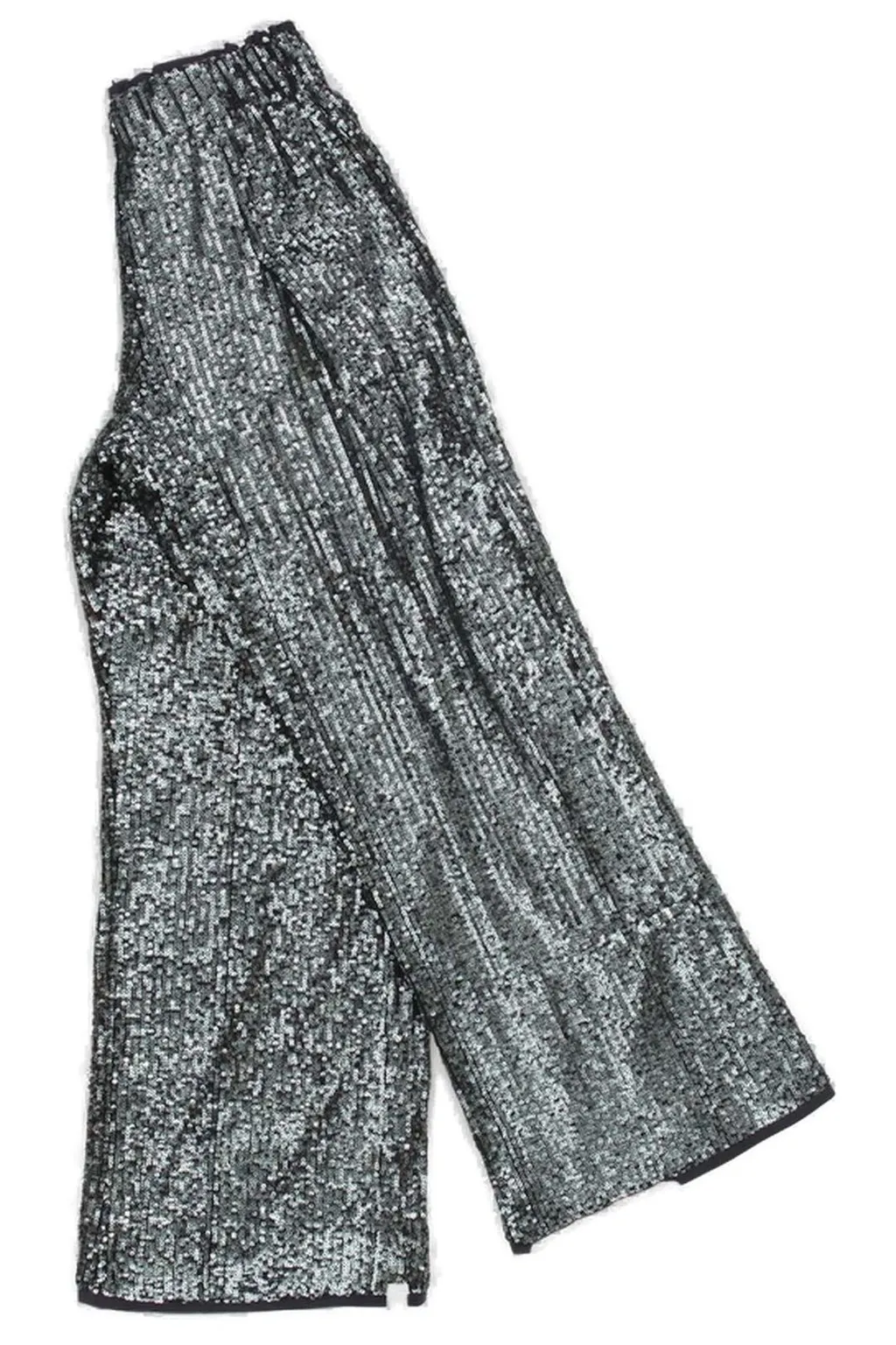 Wide-Leg Sequin Pants