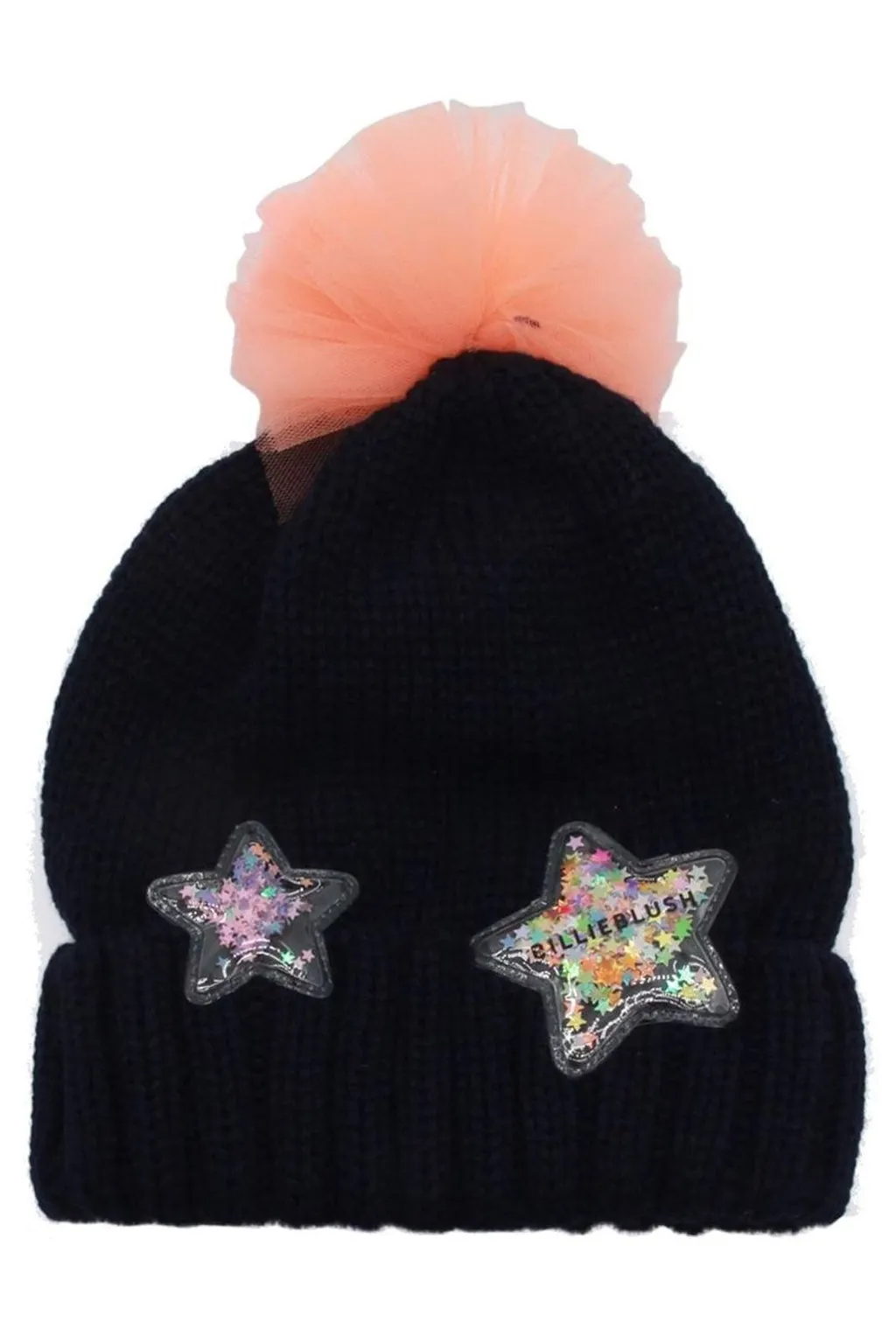 Beanie With Pom-Pom And Star AppliquÉS