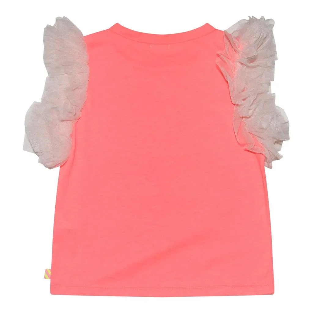 T-Shirt With Ruffled Sleeves
