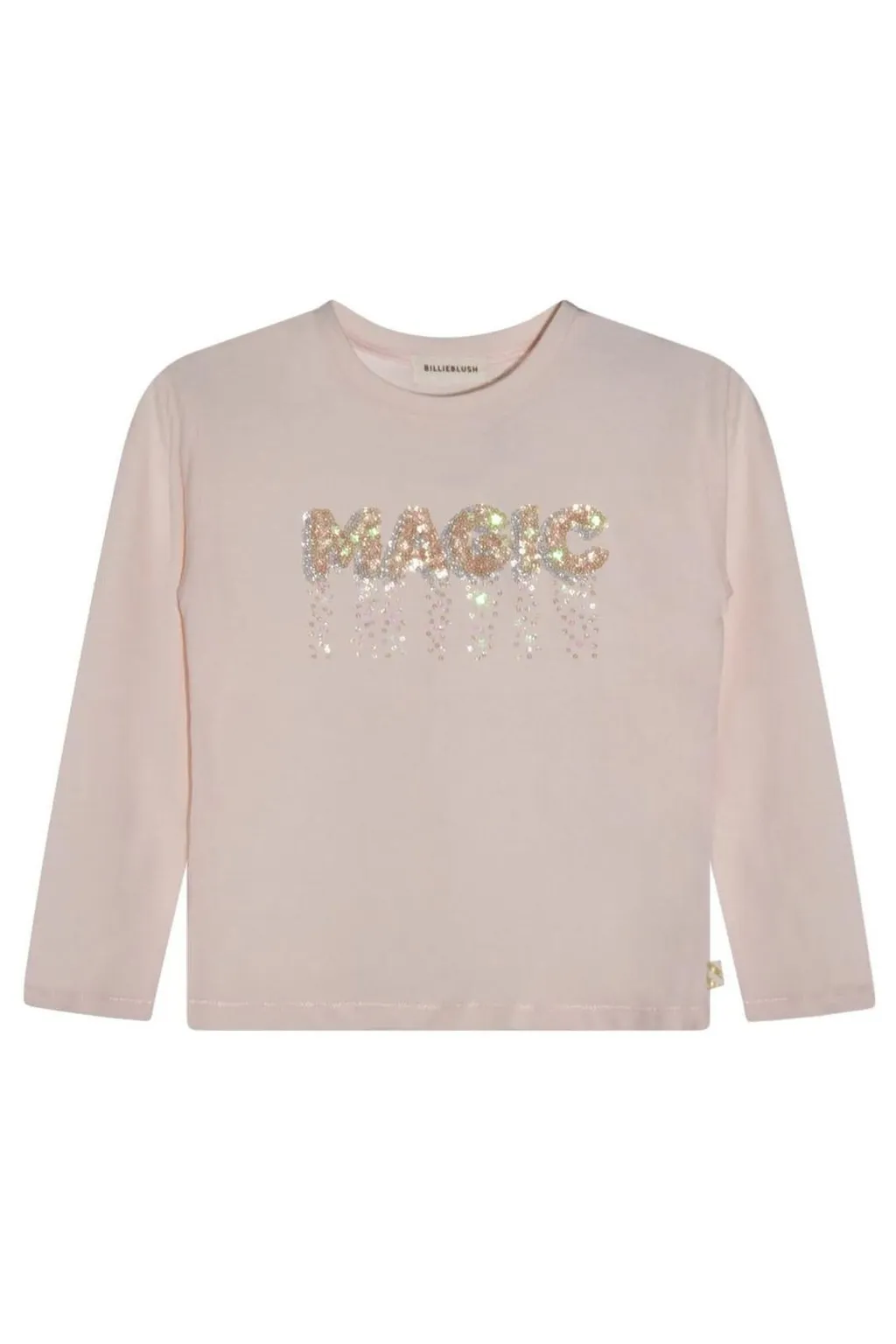 Long-Sleeved T-Shirt With Glitter Print