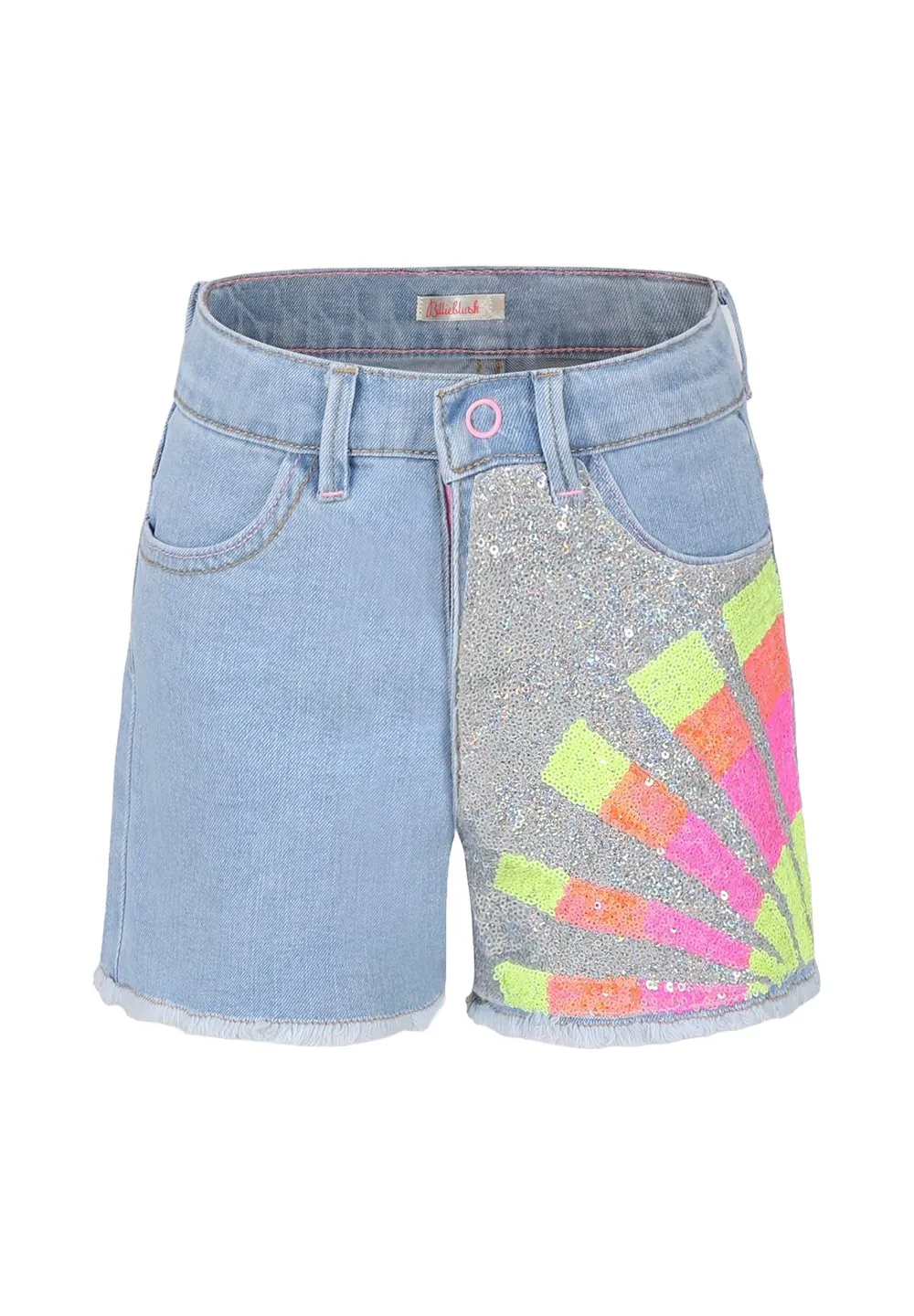 Denim Shorts With Sequins