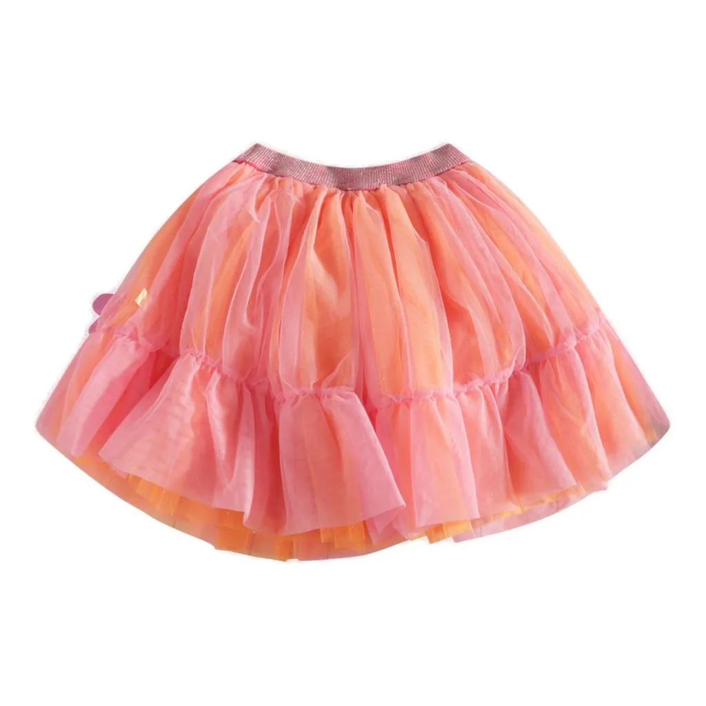 Tulle Skirt With Flower AppliquÉS