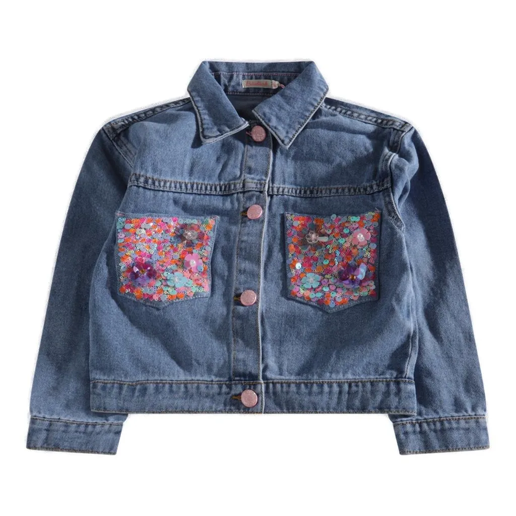 Denim Jacket With Sequins
