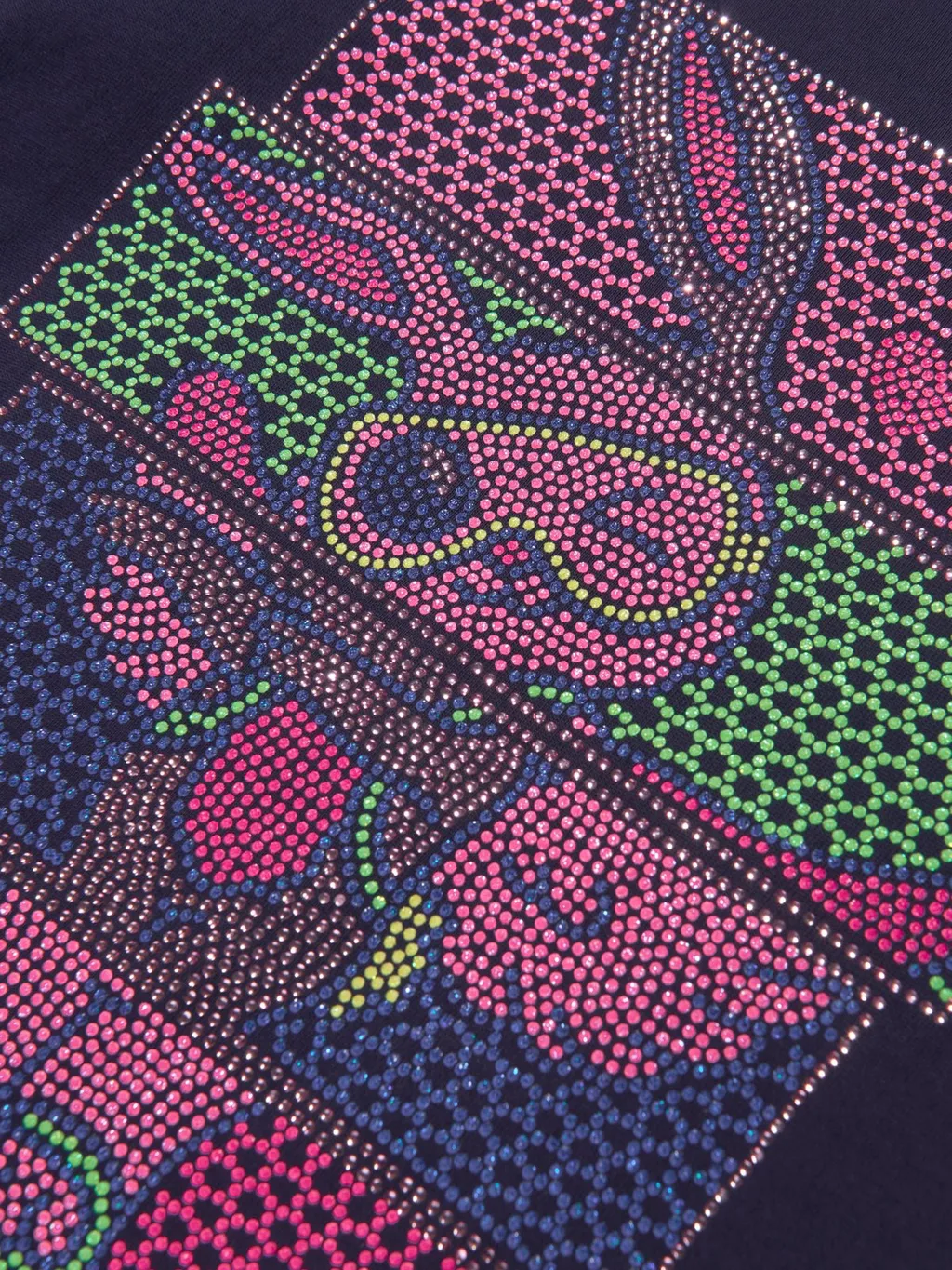 Long Sleeve T-Shirt With Rhinestone Bunny Graphic
