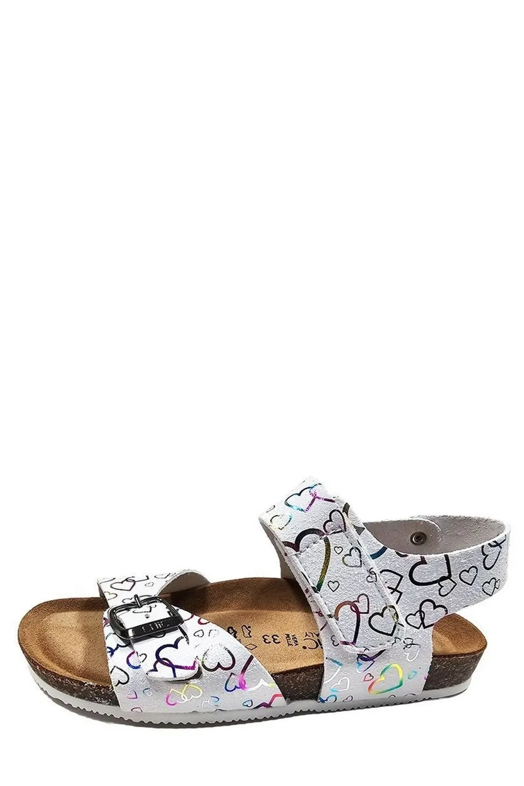 Sandals With Heart Print