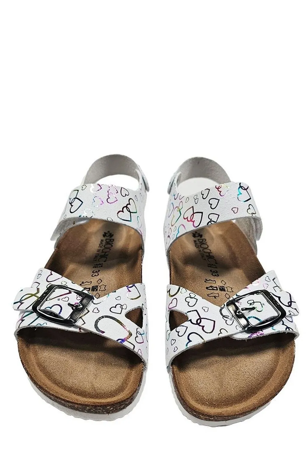 Sandals With Heart Print