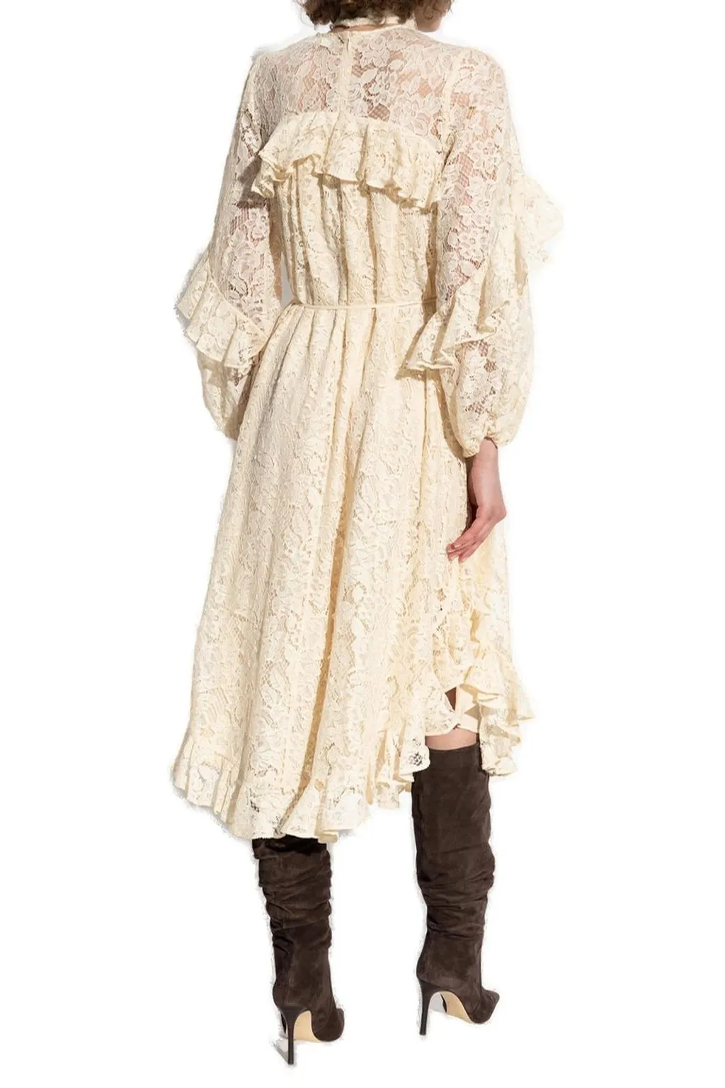 Lace Dress With Ruffles