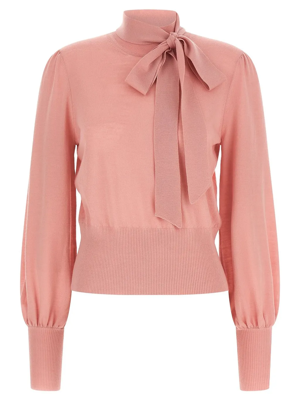 Turtleneck Sweater With Bow