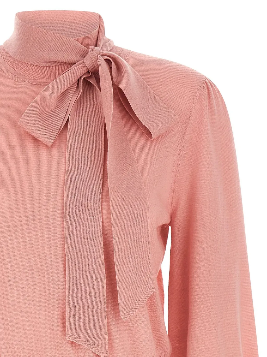 Turtleneck Sweater With Bow