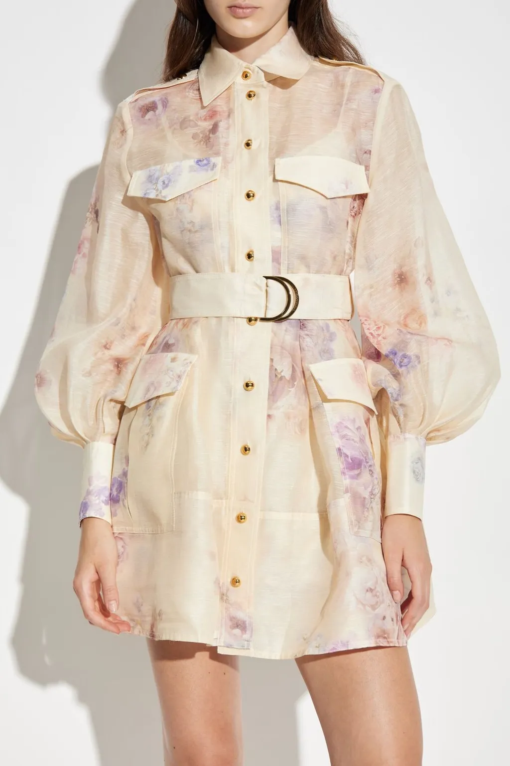 Floral Print Shirt Dress