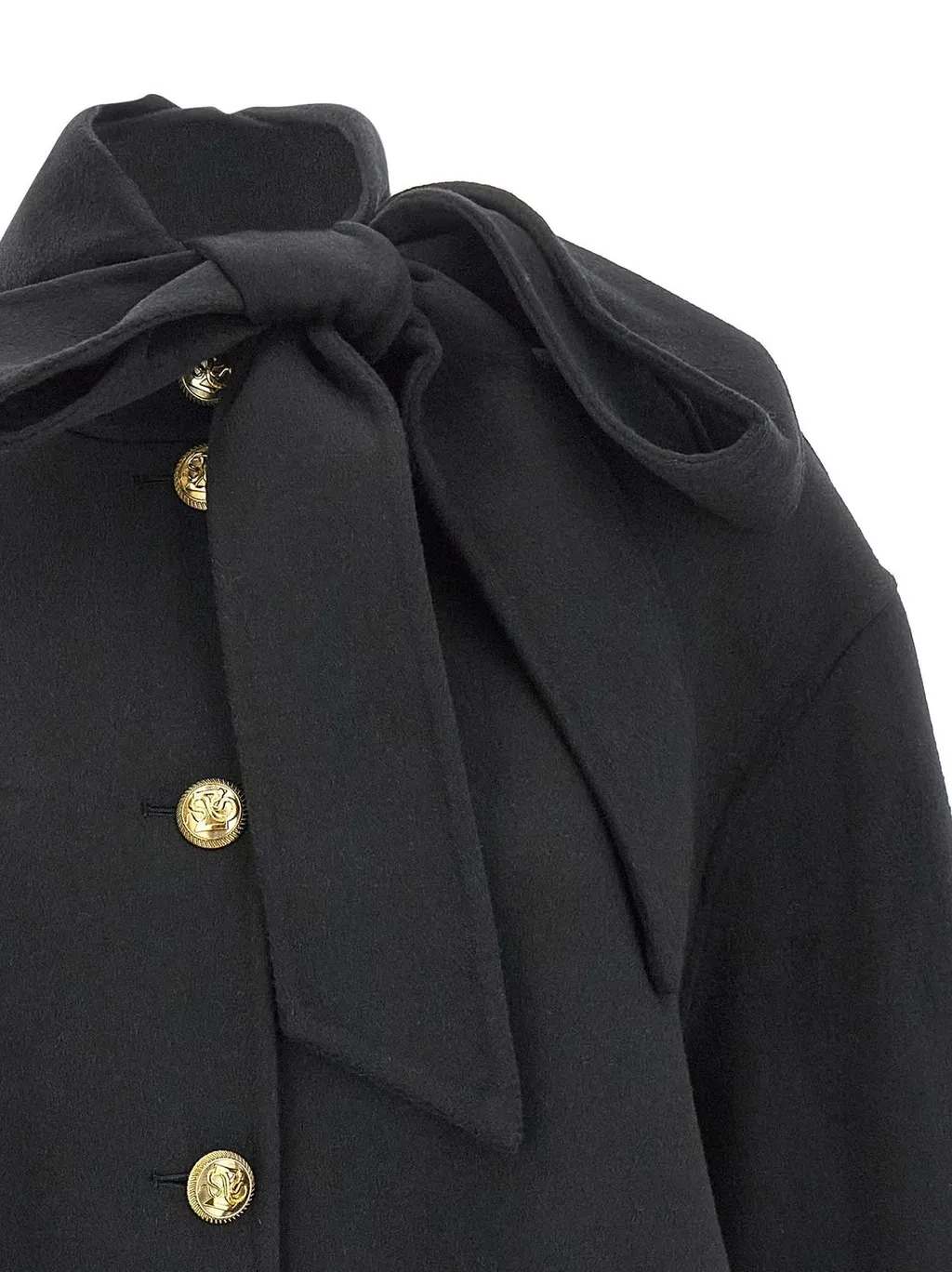 Cape Coat With Bow Detail