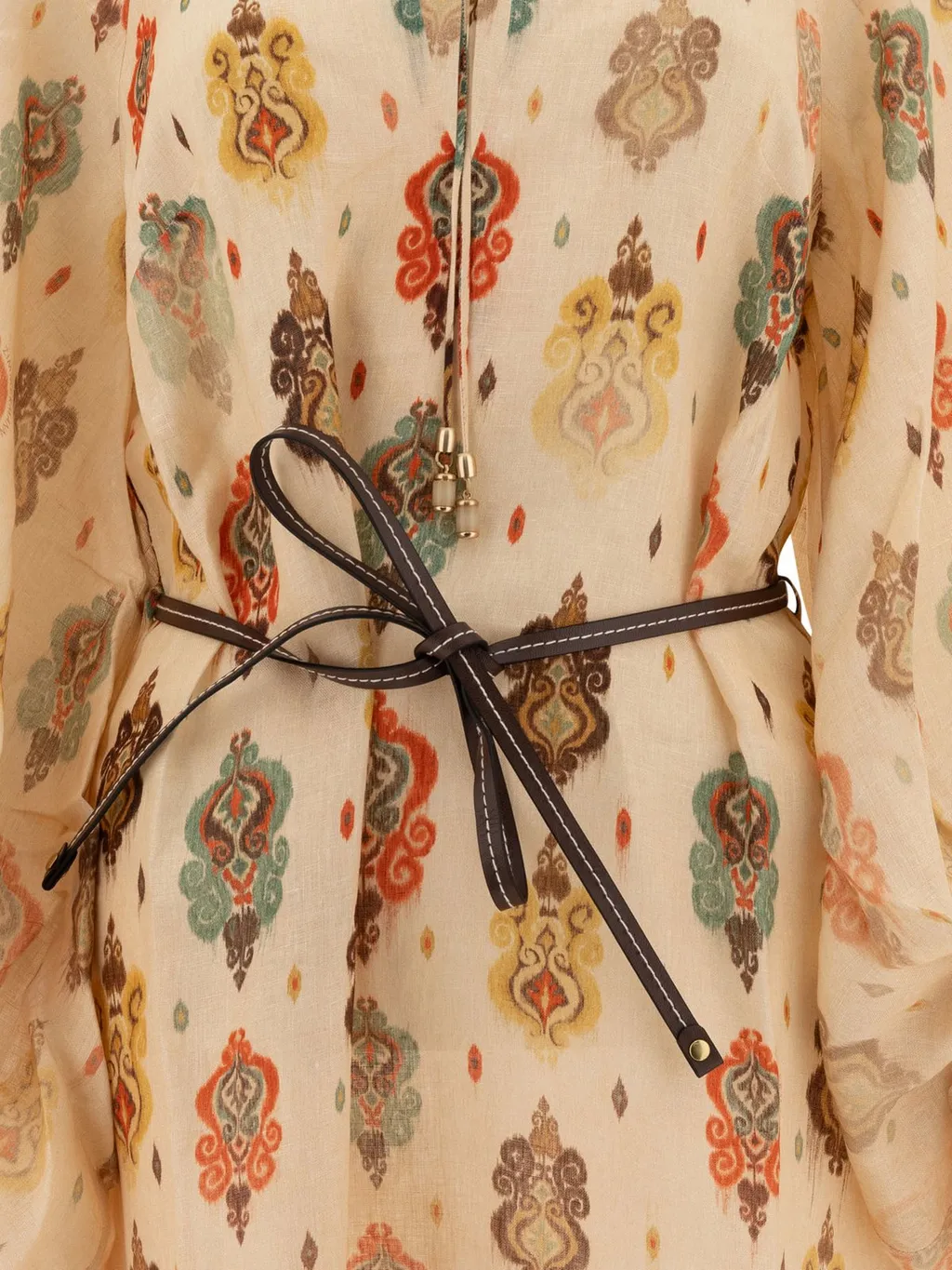 Printed Silk Kaftan Dress