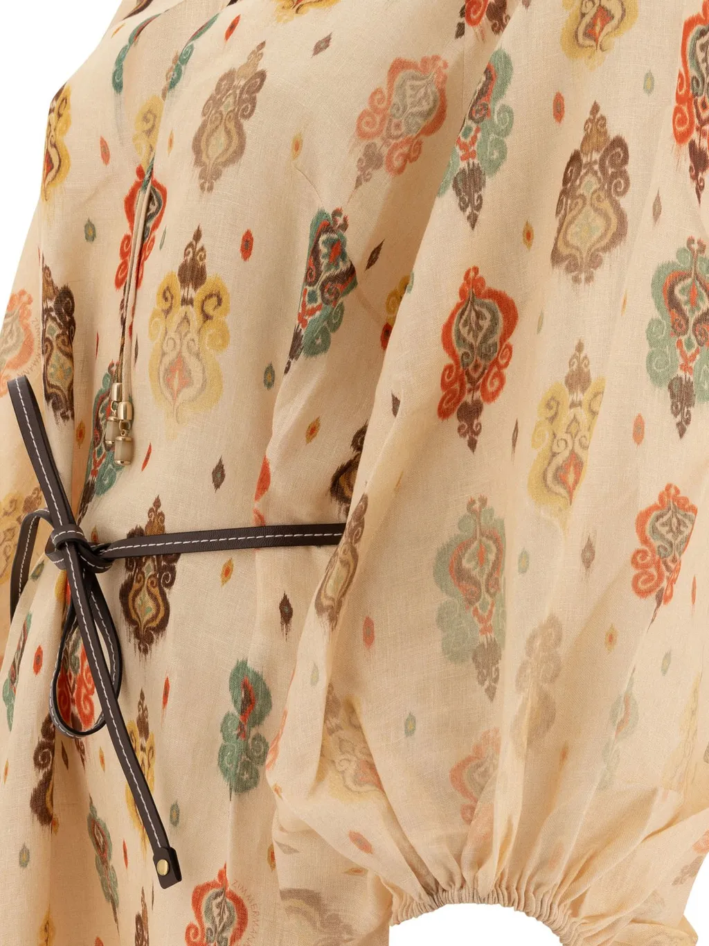 Printed Silk Kaftan Dress