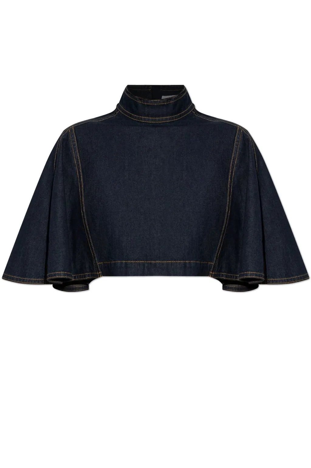 Denim Cape Top
