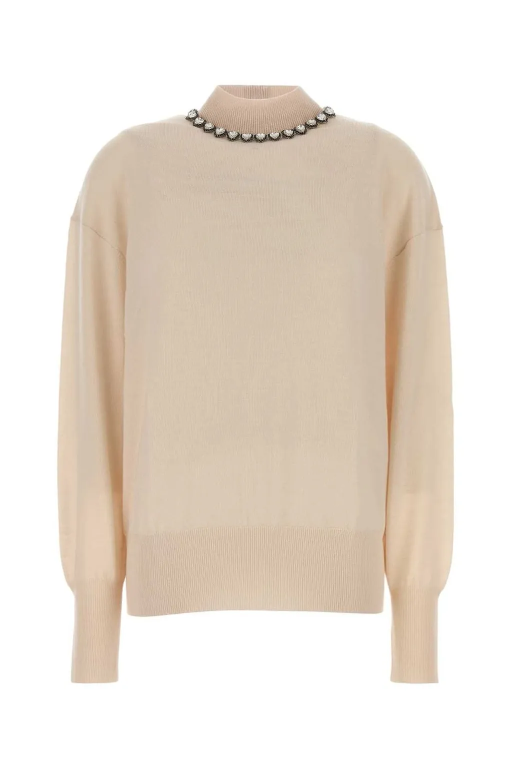 Sweater With Embellished Neckline