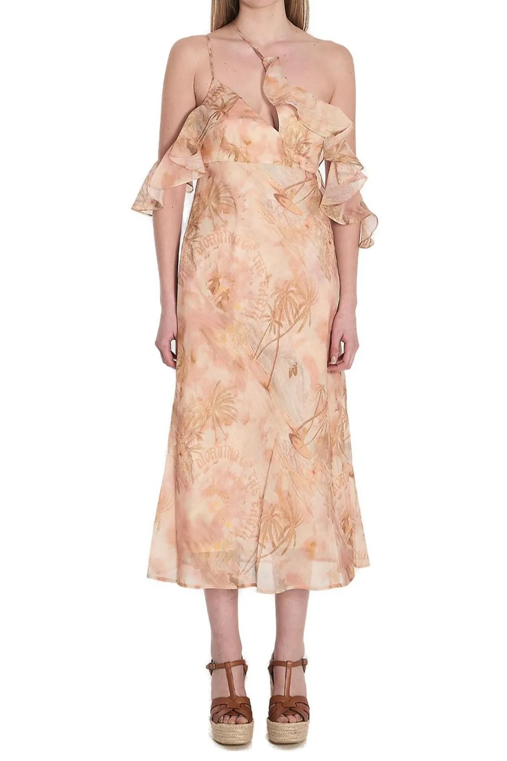 One-Shoulder Ruffle Dress