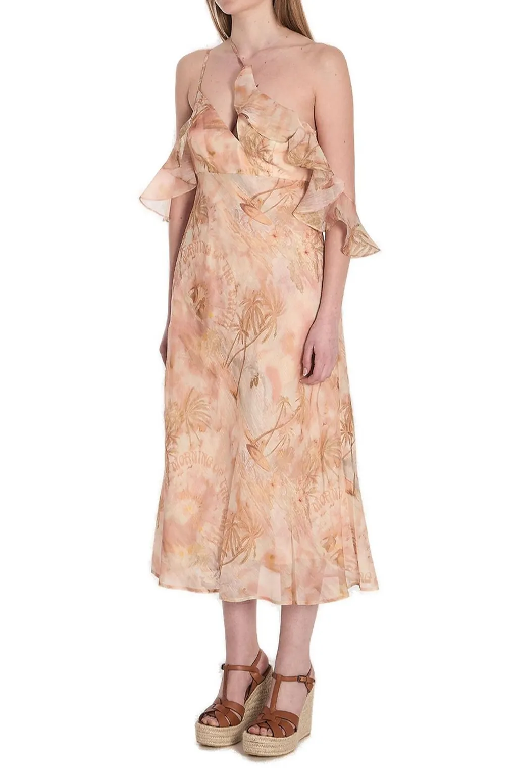 One-Shoulder Ruffle Dress