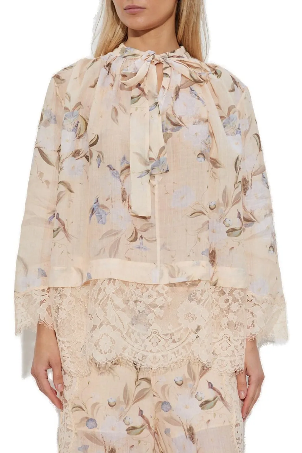 Floral Print Silk Blouse