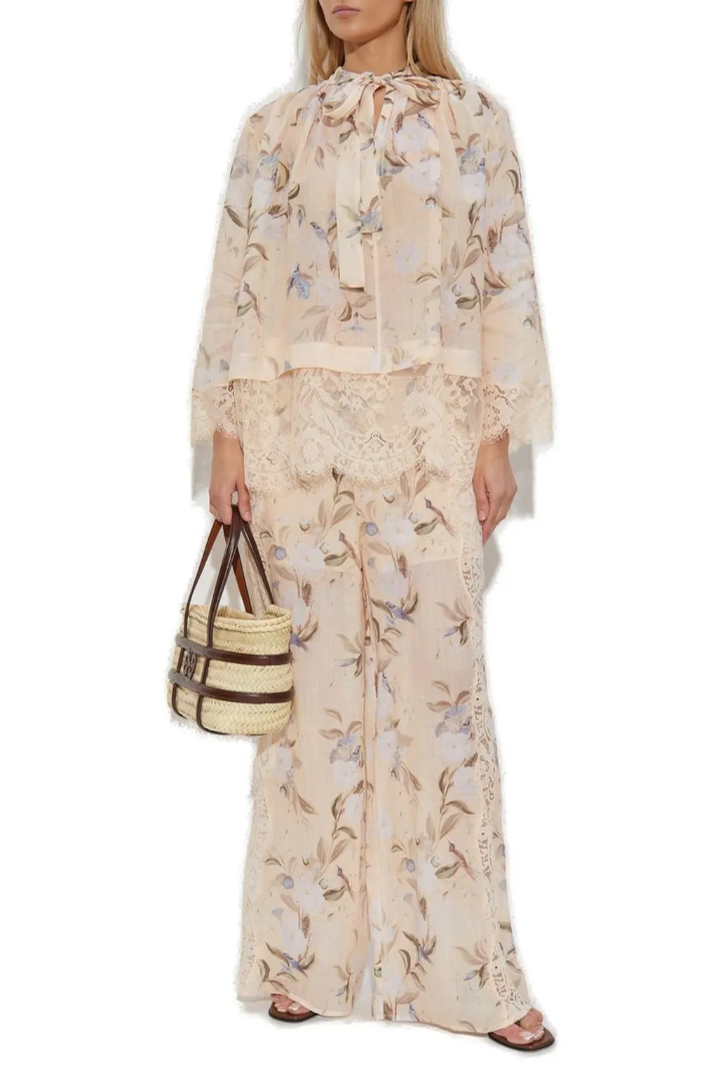 Floral Print Silk Blouse