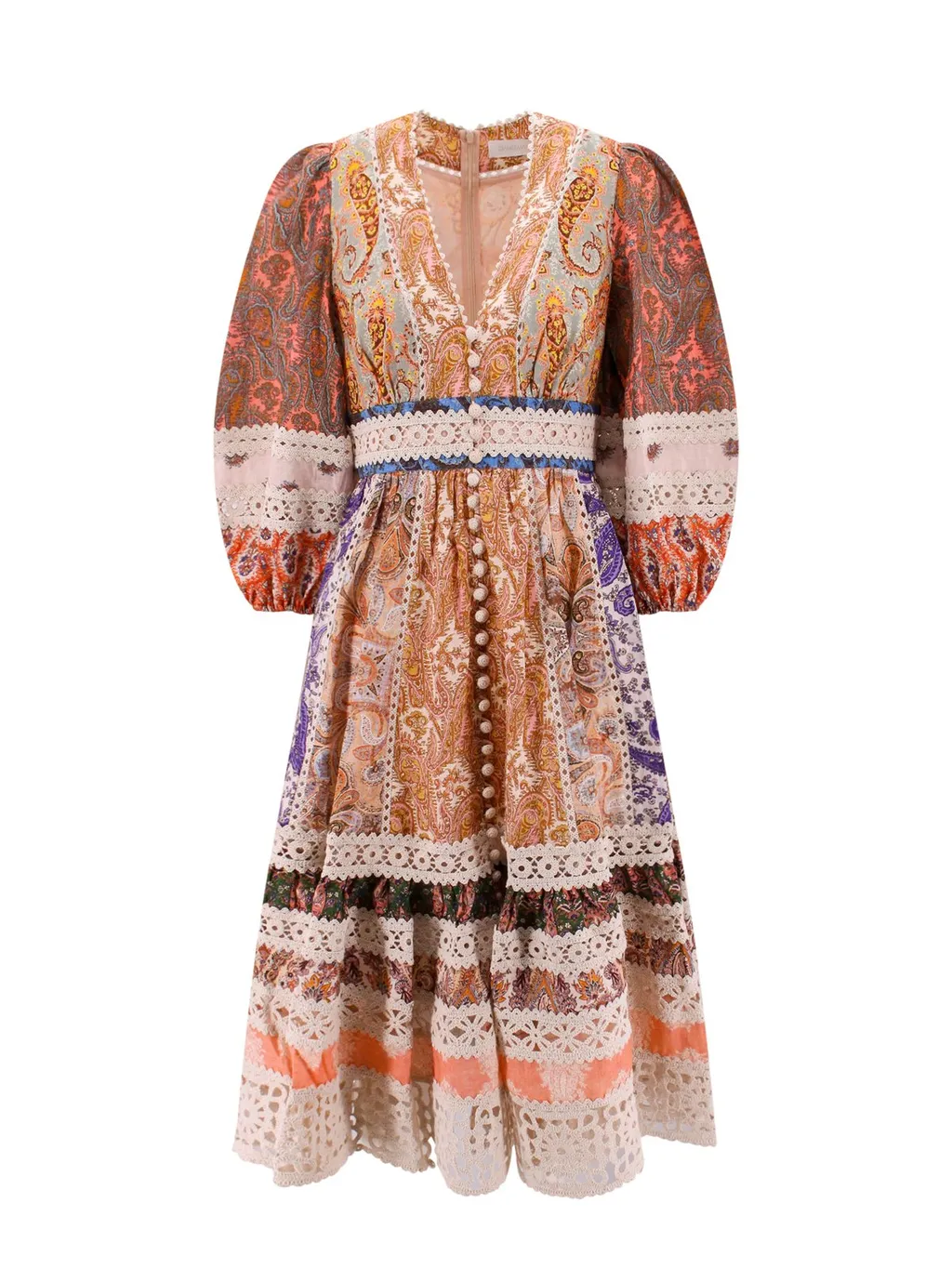 Paisley Print Midi Dress