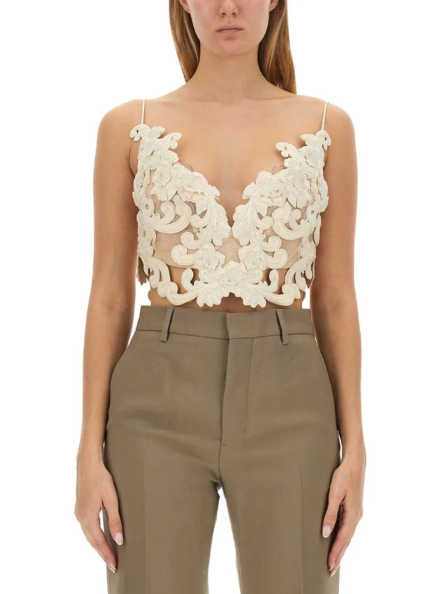 Floral Lace Crop Top