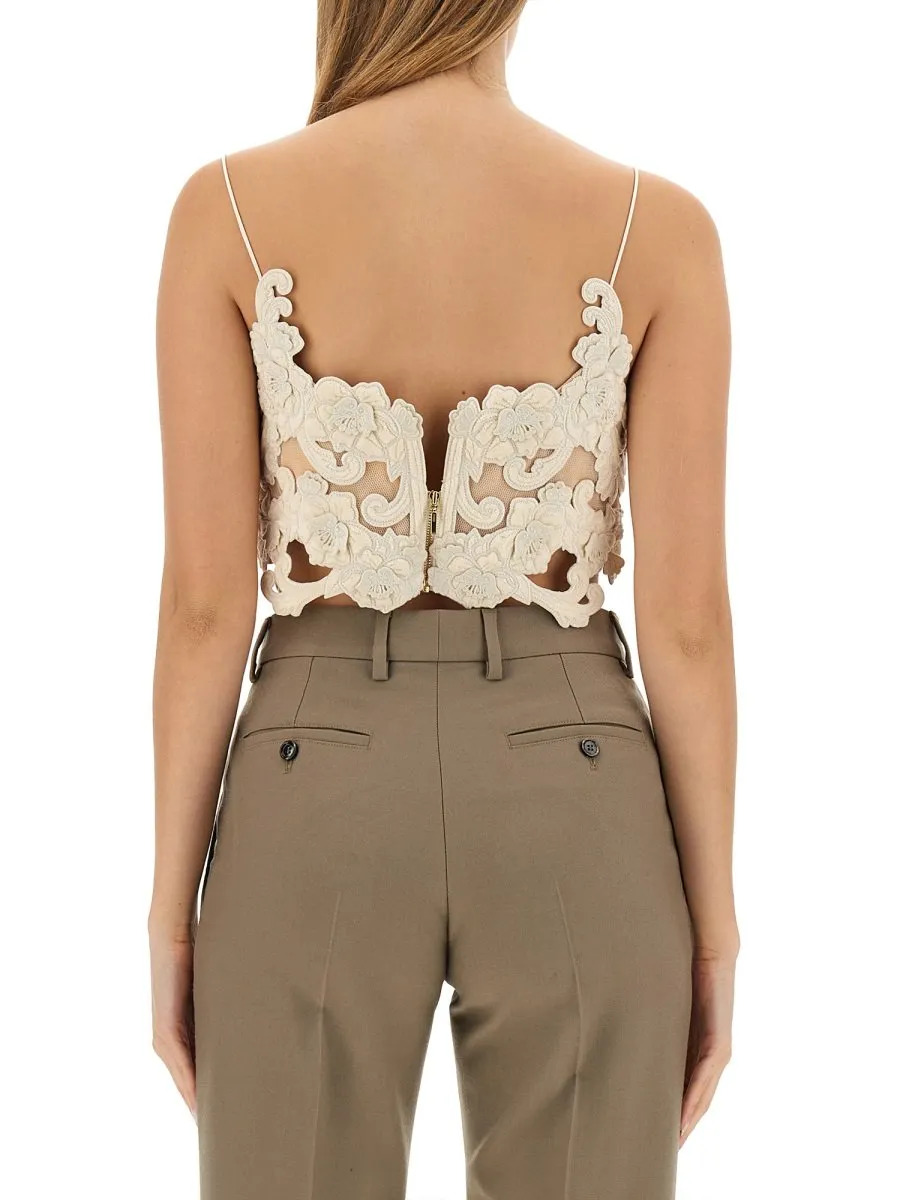 Floral Lace Crop Top